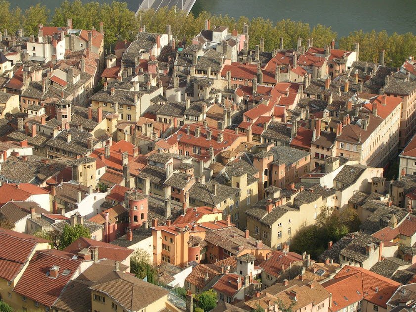 Lyon Old Town (Vieux Lyon), Lyon, Auvergne-Rhône-Alpes, France